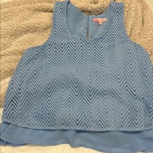 Candie's Light Blue Chevron Blouse